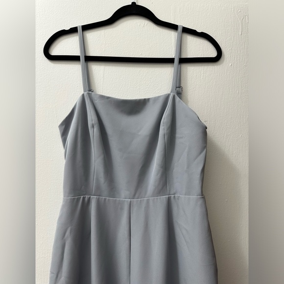 Light blue / silver Watch jumpsuit with square back - Picture 3 of 7